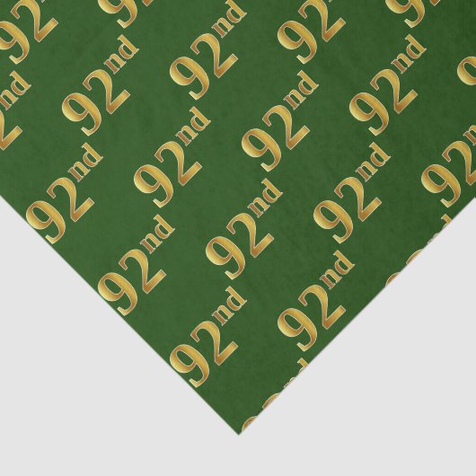 Green, Faux Gold 92nd (negenennegentig) Event Tissuepapier (Detail)