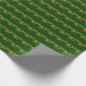 Green, Faux Gold 97th (97th) Event Cadeaupapier (Hoek)