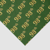 Green, Faux Gold 98th (negenenennegentig) Event Tissuepapier (Detail)