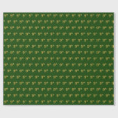 Green, Faux Gold 9th (negende) event Cadeaupapier (Vlak)