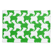 Green Faux Houndstooth Kies een Kussensloop voor k (Achterkant)