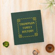 Green Faux Leather Family History Genealoge Album