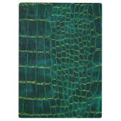 Green Faux Leather Style Clipboard Klembord (Achterkant)