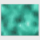 Green Faux Metallic Kerstmis Holiday Cadeaupapier (Vlak)