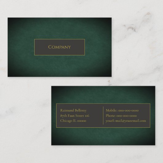 Green Faux Visitekaartje (Voorkant / Achterkant)