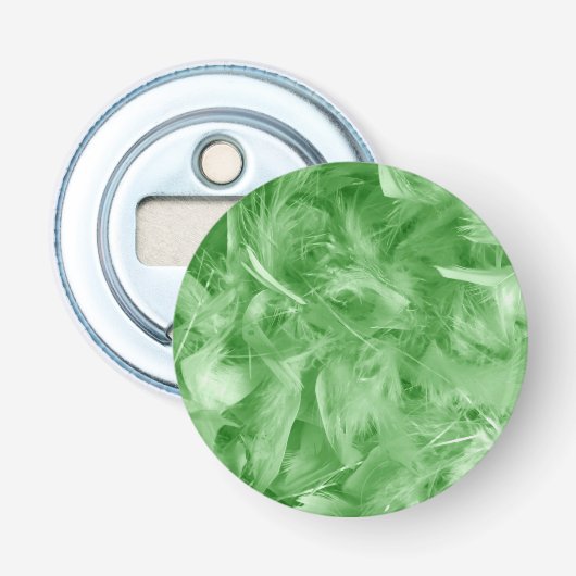 Green Feathers Button Flesopener (Voorkant)