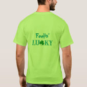 Green Feeling' Lucky SPD, Mannen Basic T-Shirt (Achterkant)