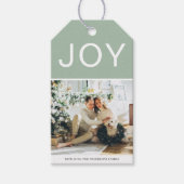 Green Feestdagen Gift kerstfoto Cadeaulabel (Voorkant)