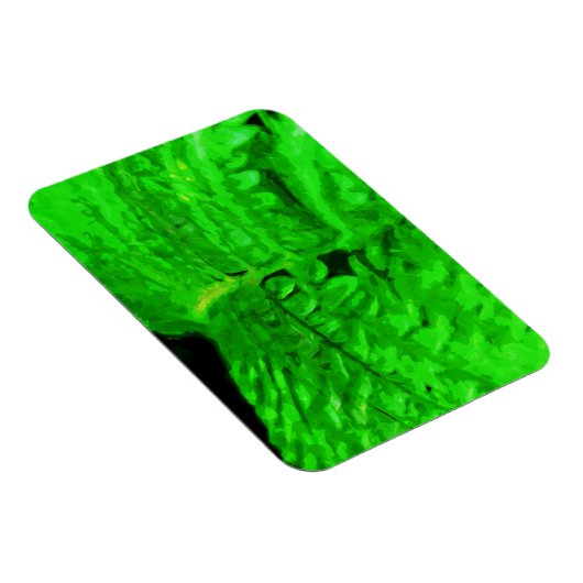 Green Fern Abstract Impressionisme Magneet (Rechterzijde)