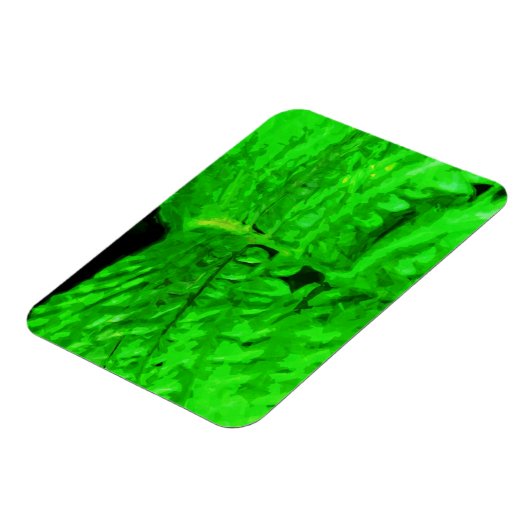 Green Fern Abstract Impressionisme Magneet (Linkerzijde)