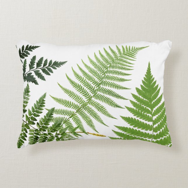 Green Fern Accent Pillow Kussen (Voorkant)