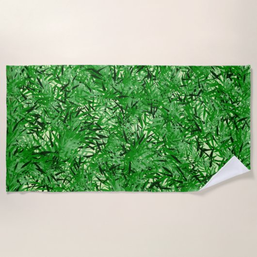 Green Fern Beach Towel Strandlaken (Voorkant)