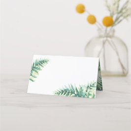 Green Fern Blank Wedding Place Cards Plaatskaartje