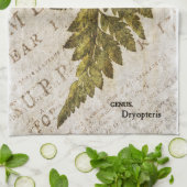 Green Fern Botanical Ferns Tropische Sjabloon Theedoek (Gevouwen)