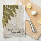 Green Fern Botanical Ferns Tropische Sjabloon Theedoek (Quarter Fold)