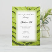 Green Fern Frond Bridal Shower Kaart (Staand voorkant)
