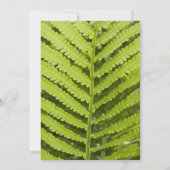 Green Fern Frond Bridal Shower Kaart (Achterkant)