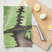 Green Fern Kitchen Towel Theedoek (Quarter Fold)