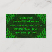 Green Fern laat Natuur milieuvervuiling Visitekaartje (Achterkant)