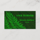 Green Fern laat Natuur milieuvervuiling Visitekaartje (Voorkant)