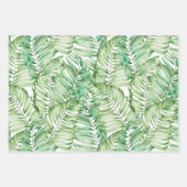 Green Fern Leaves Inpakpapier Vel (Voorkant 3)