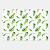 Green Fern Leaves Inpakpapier Vel (Voorkant 3)