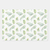 Green Fern Leaves Inpakpapier Vel (Voorkant 2)