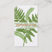 Green Fern Leaves Profile Card Visitekaartje (Achterkant)