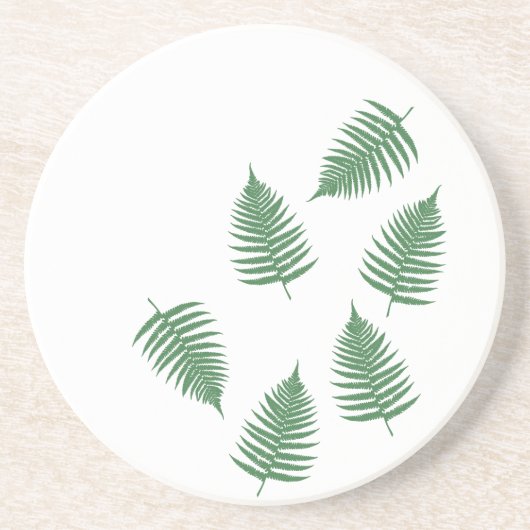 Green Fern Lucky Sandstone Onderzetter (Voorkant)