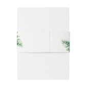 Green Fern Monogram Uitnodigingen Wikkel (Achterkant Voorbeeld)