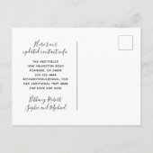 Green Fern New Address Simple Botanical Moving Aankondigingskaart (Achterkant)