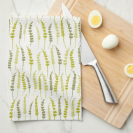 Green Fern Print voor natuurlijke keuken Theedoek