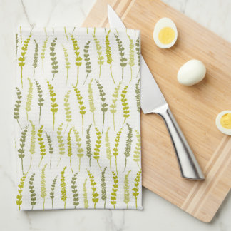 Green Fern Print voor natuurlijke keuken Theedoek