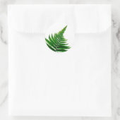 Green Fern Print Woodlands Leaf Ronde Sticker (Tas)