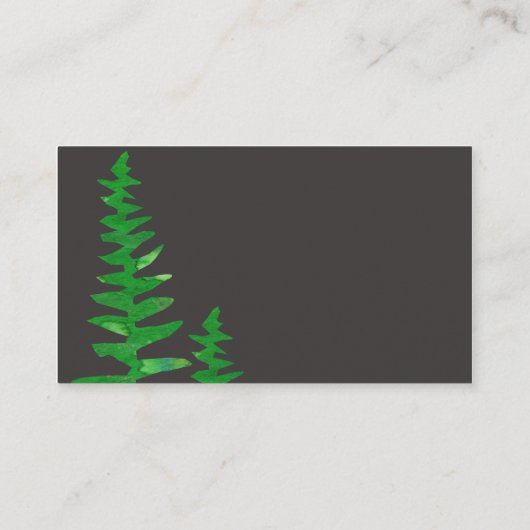 Green Fern Professional Waterverf house Plant Visitekaartje (Achterkant)