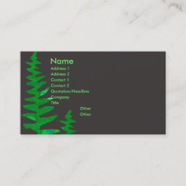 Green Fern Professional Waterverf house Plant Visitekaartje