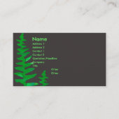 Green Fern Professional Waterverf house Plant Visitekaartje (Voorkant)