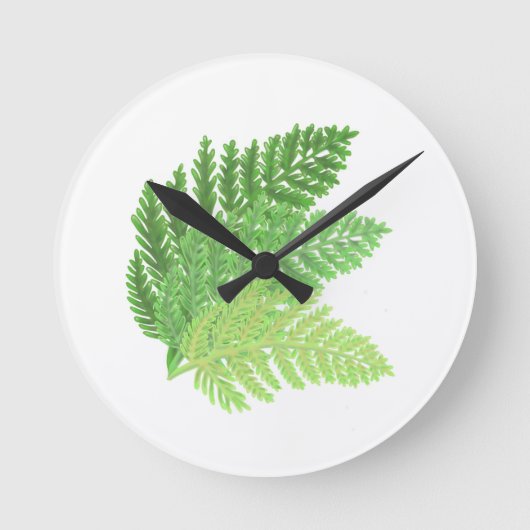 Green Fern Trio Ronde Klok (Voorkant)