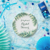 Green Fern Waterverf Vrijgezellenfeest Papieren Bordje (Feest)