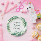 Green Fern Waterverf Vrijgezellenfeest Papieren Bordje (Feest)