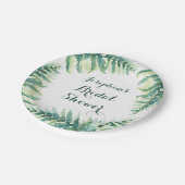 Green Fern Waterverf Vrijgezellenfeest Papieren Bordje (Gekanteld)