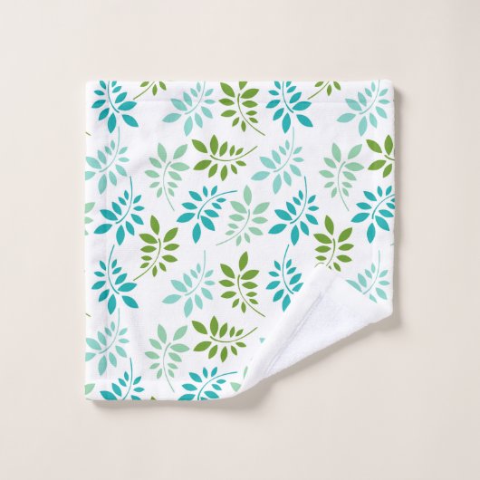 Green Ferns and Ribbons Bath Towel Set Bad Handdoek (Wasdoekje)