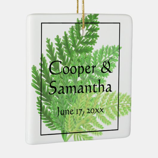 Green Ferns bos botanisch Keramisch Ornament (Rechts)