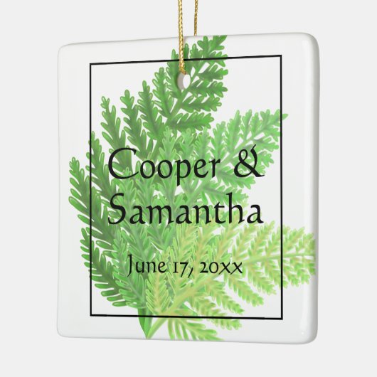 Green Ferns bos botanisch Keramisch Ornament (Links)