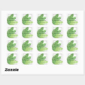Green Ferns | botanisch Vierkante Sticker (Vel)