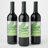 Green Ferns | botanisch Wijn Etiket (Flessen)