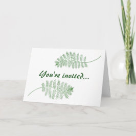 Green Ferns Huwelijksuitnodigingen Kaarten, sjablo