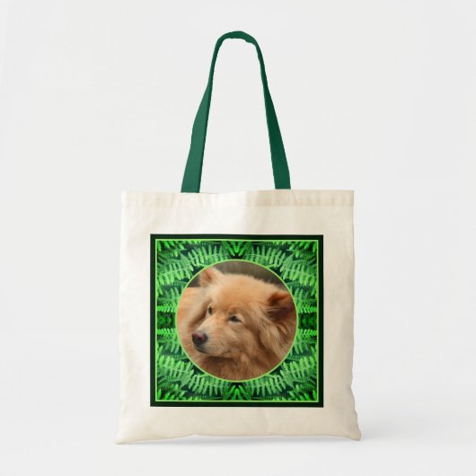 Green Ferns Lijst Creëer Uw Eigen Huisdier Foto Tote Bag (Voorkant)