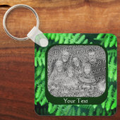 Green Ferns Lijst Persoonlijke foto Sleutelhanger (Voorkant)