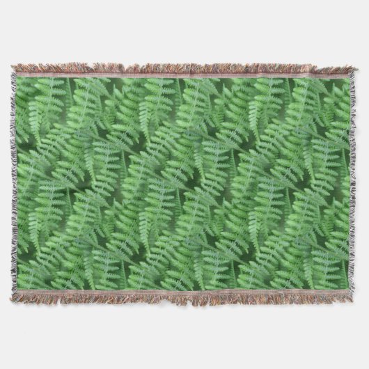Green Ferns Natuur Art Pattern Deken (Voorkant)